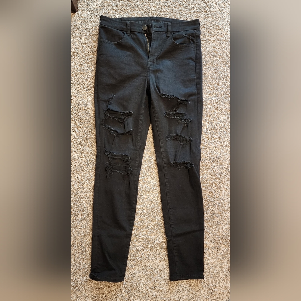 AE Ne(x)t Level Ripped High-Waisted Jegging Size 12 Long